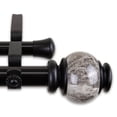 thumbnail image 2 of Polychrome 1" Double Curtain Rod 160-240 inch - Black, 2 of 2