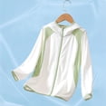 thumbnail image 4 of WQNVRNR Kids Sun Protection Jacket- Spring Summer Casual Zip Up Lightweight Athletic Tops for Girls White Size 6, 4 of 6