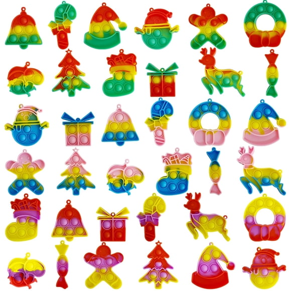 Miniburbuja navideña Fidget Toy NBDIB, 36 unidades, para niños