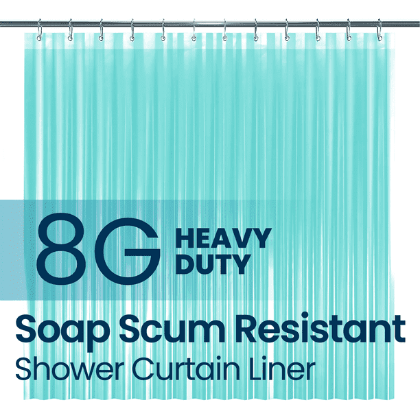 Forro para Cortina de Ducha PEVA 8G 72'x72' Azul Resistente Impermeable Antimoho Liba