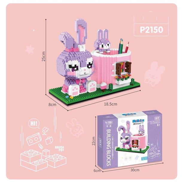 Bloques de construcción de diamantes de Anime de Disney, Mickey Mouse, Minnie, modelo de Pato Donald, Mini Micro Winnie the Pooh, portalápices, juguetes de bloques xuanjing unisex