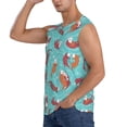 thumbnail image 3 of Fotbe Sea Otters Family In Blue Water Men's Camiseta sin Mangas Estampada para Hombres, Playera Casual para Gimnasio, Entrenamiento, Playa-Large, 3 of 7