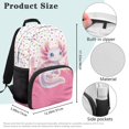 thumbnail image 7 of Yuyamidu Cute Axolotl School Backpack for Teen Girls Kids Bookbag for Ages 5 to 8 Middle School Backpack High School Book Bag with Smooth Zipper, 7 of 7