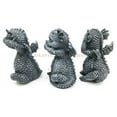 thumbnail image 3 of Three Wise Dragon Hatchlings See Hear Speak No Evil Baby Dragons Collectible Figurine Miniature Set, 3 of 3