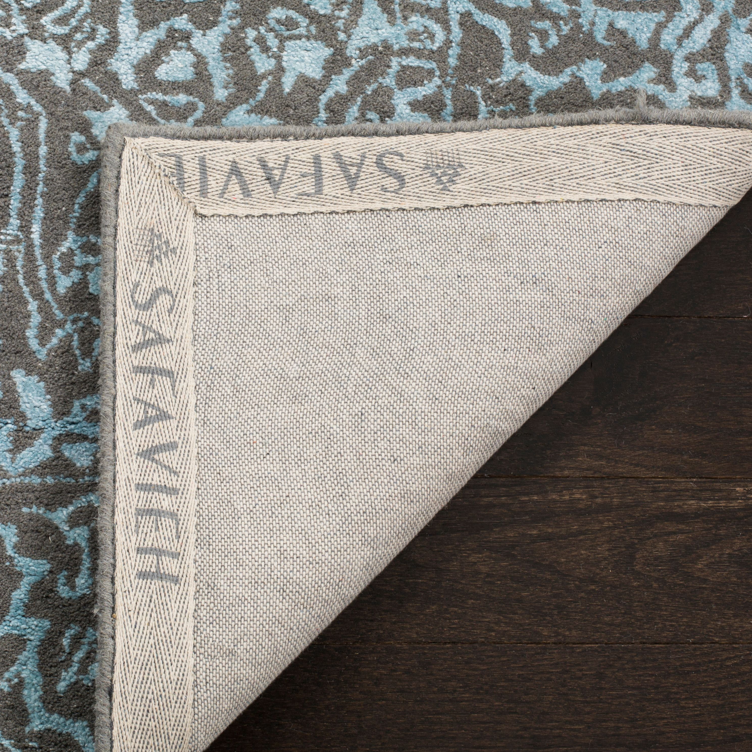 SAFAVIEH Glamour GLM516E Handmade Blue / Dark Grey Rug