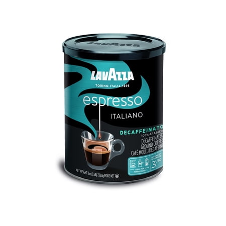 Lavazza Espresso Decaffeinato Ground Coffee Blend, Decaffeinated Medium Roast, 8-Ounce Can