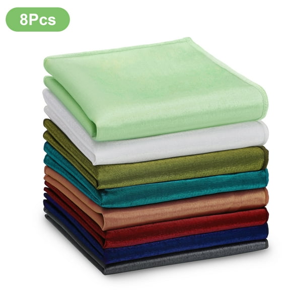 EEEkit 8pcs Men's Handkerchiefs, Soft Cotton Hankies, 9.6 x 9.6" Classic Plain Pocket Square