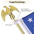 thumbnail image 4 of Yescom 4 Pack Kit de Mât de Drapeau Intérieur Sectionnel de 8 Pieds avec Embout en Aluminium Motif Aigle Drapeau Américain, 4 of 11