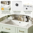 thumbnail image 6 of Euroco 30" Bathroom Vanity with Ceramic Sink, Deep & Standard Drawers, Stylish Bath Vanity for Small Bathrooms, 6 of 9