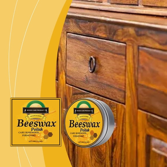 Crema para Pulidor de Muebles y Reparación de Arañazos con Cera de Abeja - Cuidado natural de la madera para mesas, suelos y armarios