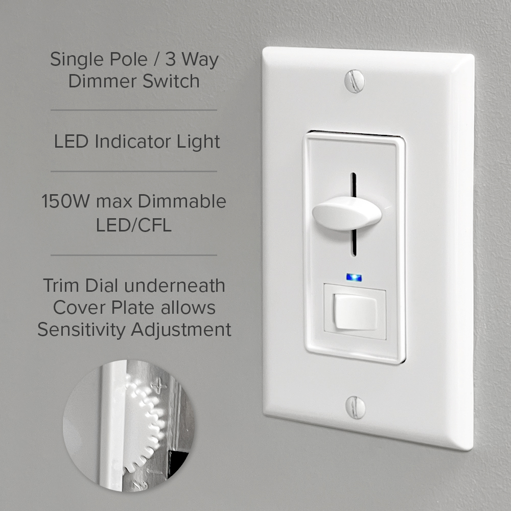 Maxxima 3-Way Dimmer Light Switch, 600W, LED Compatible photo 4