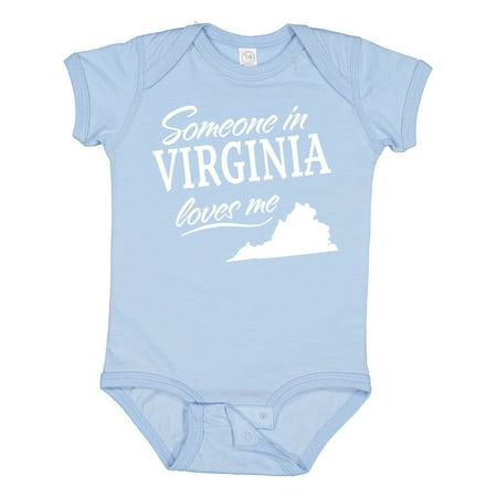 

Inktastic Someone in Virginia Loves Me Gift Baby Boy or Baby Girl Bodysuit