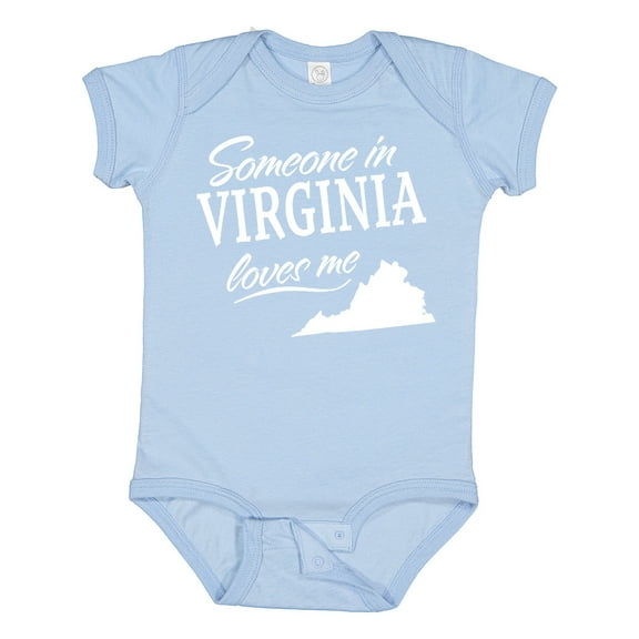 Inktastic Someone in Virginia Loves Me Boys or Girls Baby Bodysuit
