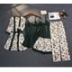thumbnail image 2 of Pijama de seda de verano para mujer con almohadilla en el pecho, cárdigan estampado, ropa de casa fina de cinco piezas de seda, 2 of 5