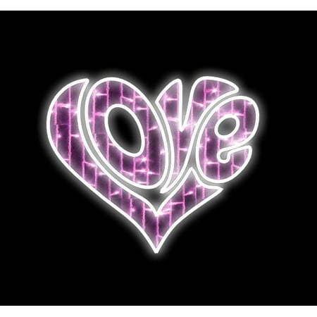 LOVE HEART 2D Shaped LED Light Waterproof Hanging Led Rope Light for ...