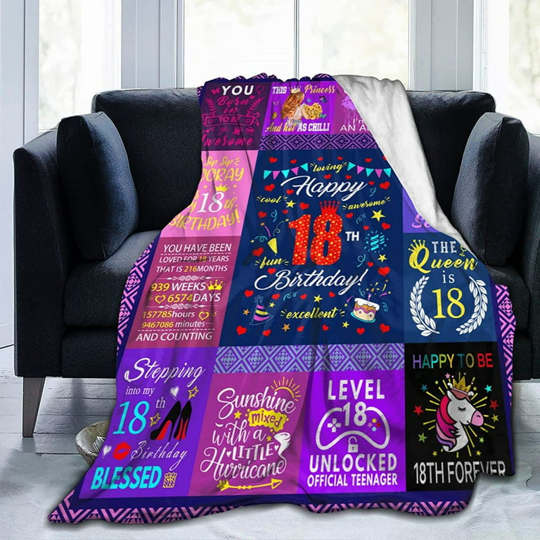 18th Birthday Gifts for Girls 18 Year Old Birthday Gifts 18 Year Blanket  Gifts 18th Funny Gift Idea 18th Birthday Gift Ideas Gifts for 18 Year Old  Female Women Girl Bestie Sister (
