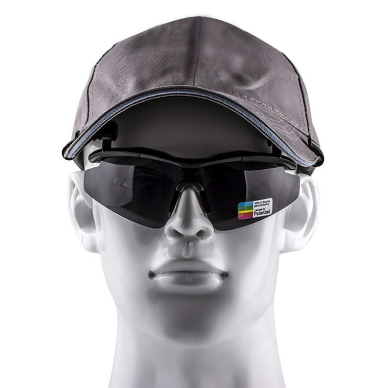 Polarized Clip-On Sunglasses Baseball Cap Sunglasses Outdoor Fishing  Glasses Hat Visors Sport Clips Cap Sunglasses for Fishing Biking Hiking  Golf