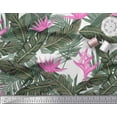 thumbnail image 3 of Soimoi polyester Crepe Fabric Floral & Leaves Tropical Printed Fabric 1 Yard 52 Inch Wide, 3 of 3