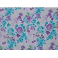 thumbnail image 2 of Zelouf Watercolor Floral Organza  , Sewing, DIY, Crafts Fabric by the Yard, White/purple/mint, 20 Yard, 2 of 2