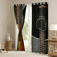 thumbnail image 3 of Feelyou Vintage Wooden Guitar Black Out Curtains, Pop Hip Hop Music Curtains Pack of 2 (42x63 Each), Teen Boy Girl Kid Bedroom Curtains, Black Out Curtains Decor, 3 of 6