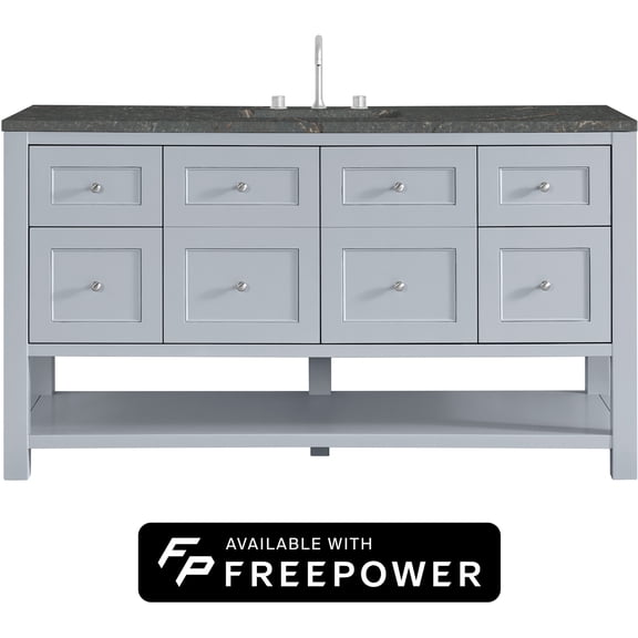 James Martin Vanities 330-V60S-SRB-FPBL Breckenridge 60" Free Standing Single Basin Poplar