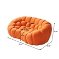 thumbnail image 2 of Sodrens Modern Lazy Floor Sofa,79.53" Bubble Couch,Curved Football Sofa for Living Room,Office,Apartment,No-Assembly,Orange, 2 of 8