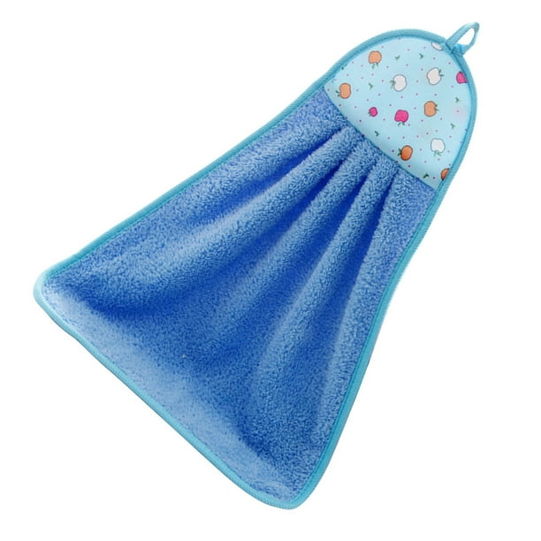 Matsuzay Suministros de baño de terciopelo Coral de 35x45cm, toalla de mano suave, paños de cocina absorbentes, tela colgante, accesorios para Baby Suministros de limpieza para el hogar Azul Matsuzay HA003403-04