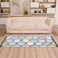thumbnail image 2 of Yayeee Runner Rug for Bedroom 2'x6' Machine Washable Hallway Non Slip Mat, Light Blue Shimmering Pattern, 2 of 8