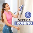 thumbnail image 4 of Plancha de vapor Utopia Home para ropa - Suela antiadherente - 1800 W con apagado automático de seguridad - Termostato ajustable, control de vapor variable, autolimpieza, cable de 2,4 m (blanco/azul), 4 of 5