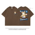thumbnail image 1 of Camiseta de hombre con gráfico de dibujos animados de gato de Privathinker, camiseta informal holgada de manga corta, camiseta de gran tamaño de estilo japonés, ropa para hombre Tan Jianjun unisex, 1 of 2