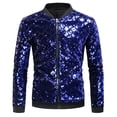 thumbnail image 2 of Mens Fashion Plaid Versatile Jacket Purchasing Mens Sequin Stand Collar Jacket, 2 of 3