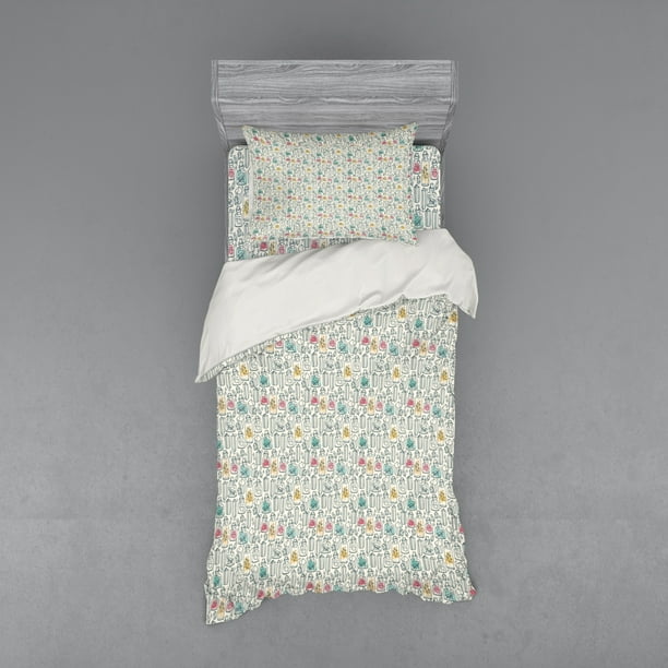 Ethnic Duvet Cover Set Folk Magic Theme With Gypsy Bottles And Crystal Gem Stones Alchemy Energy Bedding Set With Shams And Fitted Sheet 3 Sizes By Ambesonne Walmart Com Walmart Com