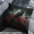 thumbnail image 2 of Castle Fairy Teenagers Black Crow Fabric by the Yard 10 Yards,Red Rose Room Decor Fabric by the Yard,Gothic Style Fabric for Sewing,Lightweight Room Decor, 2 of 6