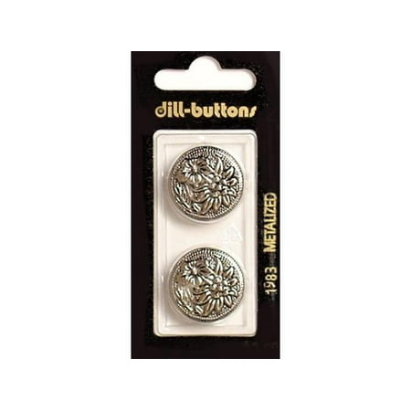 - Dill Buttons 23mm 2pc Shank Antique Silver