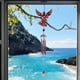 thumbnail image 5 of Wind Chime Iron Metal Crafts Ornaments Glass Painted Spray Courtyard Balcony Porch Pendant, 5 of 6