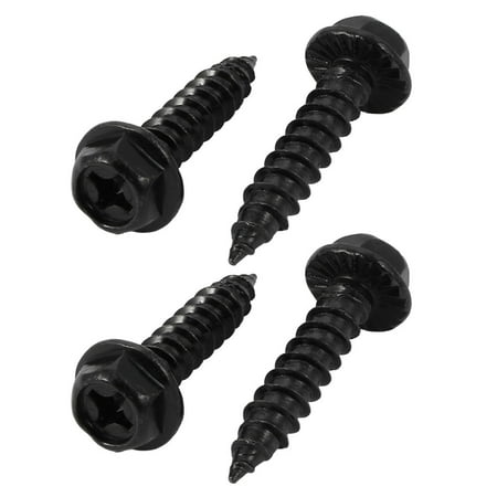 

Unique Bargains M6x30mm Iron Zinc Plated Self-Tapping Hex Flange Drive Blot Screw 4pcs