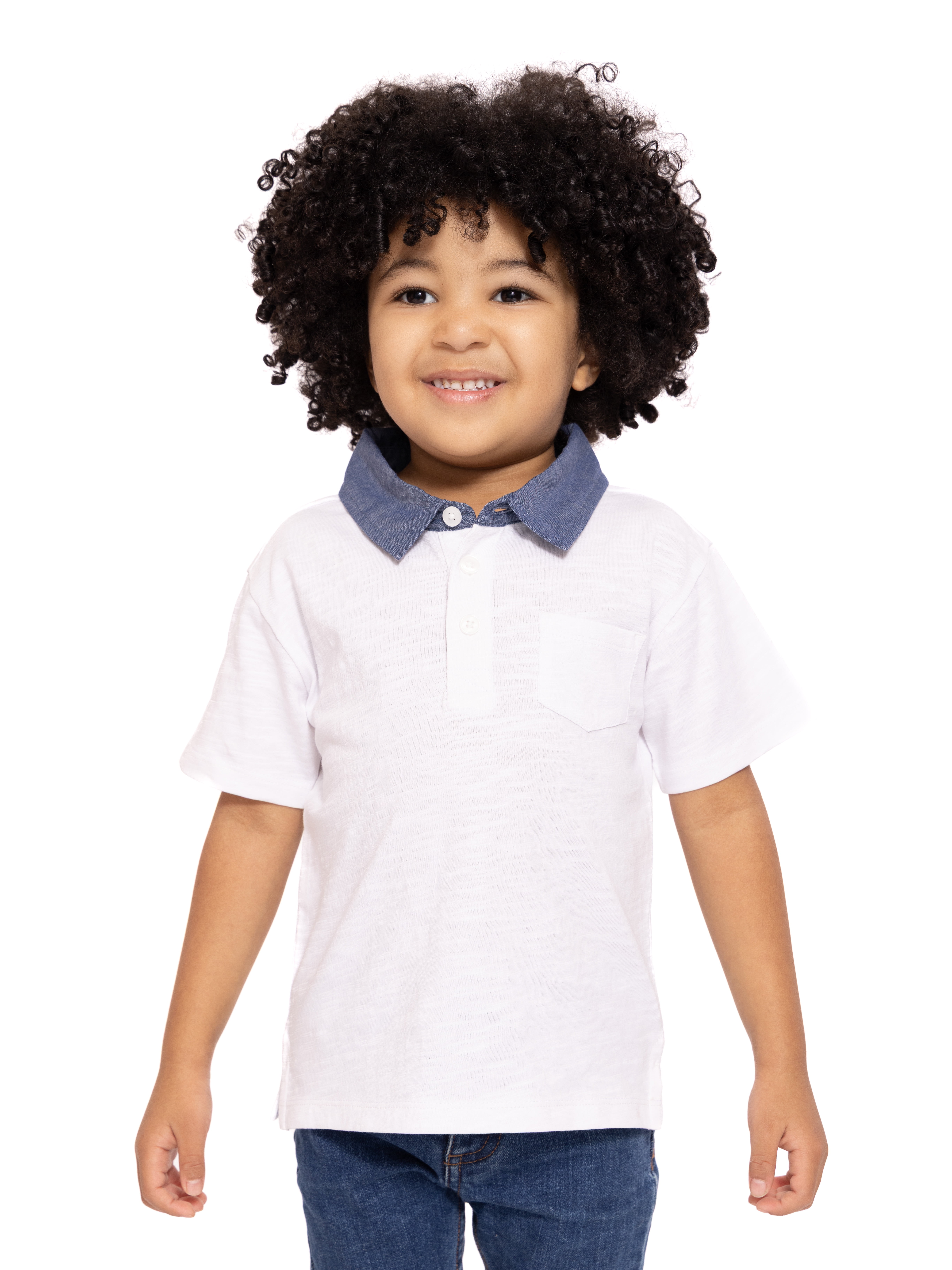 Wonder Nation Toddler Boys Cotton Polo Shirt with Short Sleeves, Sizes 12M-5T