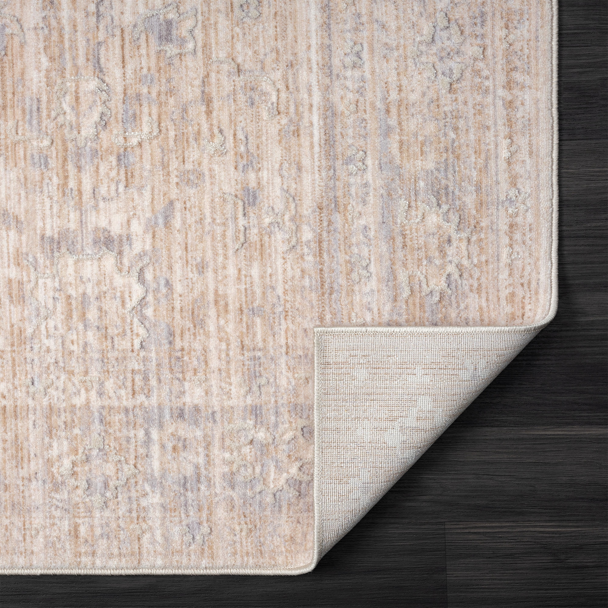 LR Home Mia 2' x 3' Gray/Red Bordered Premium Ultra-Soft Indoor Area Rug
