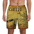thumbnail image 2 of Goofa Coffee Vintage Printed Men's Swim Trunks Board Shorts Quick Dry Mens Swimming Trunks with Compression Liner,Breathable Fit Hawaii Beach Shorts-3X-Large, 2 of 9