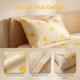 thumbnail image 4 of Unique Bargains 2 Pcs Cotton Pillowcase Cooling Envelope Closure Wrinkle Resistant Yellow, 4 of 5