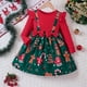 thumbnail image 4 of Baby Girls Christmas Dress For Kids Clothes Autumn Winter New Children Cute Long Sleeve Red Green Plaid Bowknot Princess Dress, 4 of 5