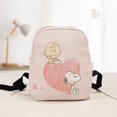 thumbnail image 1 of Miniso Snoopy Charlie Brown Bolso de hombro de lona con estampado de dibujos animados Mochila pequeña Mochila de viaje Mochila de ocio para regalo de cumpleaños, 1 of 5