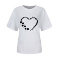 thumbnail image 4 of Pxiakgy Vente Chaude! T-Shirt Trèfle de la Saint-Patrick pour Femmes Chanceux Irlandais Manches Courtes T-Shirt Graphique Trèfle Mode Décontractée Imprimé Amour Col Rond Manches Courtes T-Shirt, 4 of 4