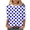 Blue, variant on Women's Casual Polka Dot Tops Round Neck 3/4 Sleeve Loose Blouse Fashion Printed T-shirt, Hot Pink 3XL
