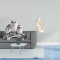 thumbnail image 2 of CoudarTitie Modern Owl Lover Figurine Artistic Animal Sculpture Tabletop Ornament Resin Statue for Living Room Office Desk Cabinet Home Decoration Anniversary Gift, 2 of 8