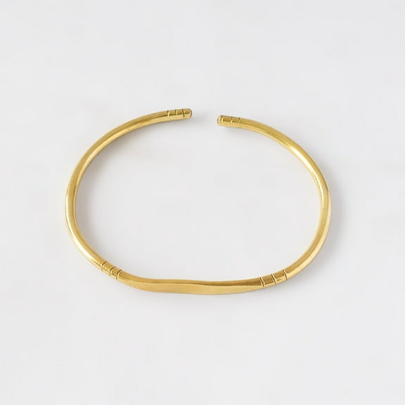 C-Shaped Cuff Brass Bracelet for Women Medium Adjustable Brass Bracelet Bangle for Ladies Handmade Bangle