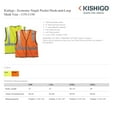 thumbnail image 5 of CROWN CRAZE - High Visibility Reflective Vest for Workers| Economy Single Pocket Hook-and-Loop Mesh Vest | 100% Polyester Vest | Lime & Orange Mix Pack of- 9 | Size: 3XL, 5 of 5