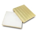 thumbnail image 2 of TheDisplayGuys 25-Pack #65 Cotton Filled Cardboard Paper Jewelry Box Gift Case - Gold Foil (6 3/16" x 5 3/16" x 1 1/16"), 2 of 7