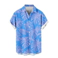 thumbnail image 4 of SCSAlgin Men's Hawaiian Shirts Short Sleeve Casual Floral Button Down Tropical Shirt Summer Holiday Beach Shirt, 4 of 5