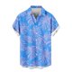 thumbnail image 3 of Mens Casual Manga Corta Botón Abajo Camisas Impresas Botón de Bolsillo Cuello Turndown Blusa Camisa para Verano Al Aire Libre Casual Diario, 3 of 6